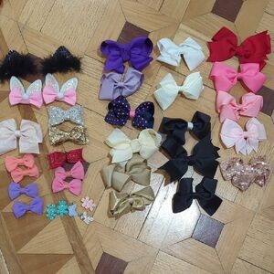 Colorful Bow and Hair Clip Set